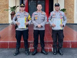 Kapolsek Bulagi Bersama Anggota Mendapatkan Piagam Penghargaan Dari Kapolres Bangkep