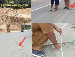 Pembangunan SPBU di Patukuki Perlu Ditinjau Kembali, Jalan Depan Lokasi Retak dan Turun 10 Cm