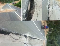 Kondisi Jalan di Depan Lokasi Pembangunan SPBU Peling Tengah Jadi Sorotan, Pengguna Jalan Khawatir Potensi Longsor