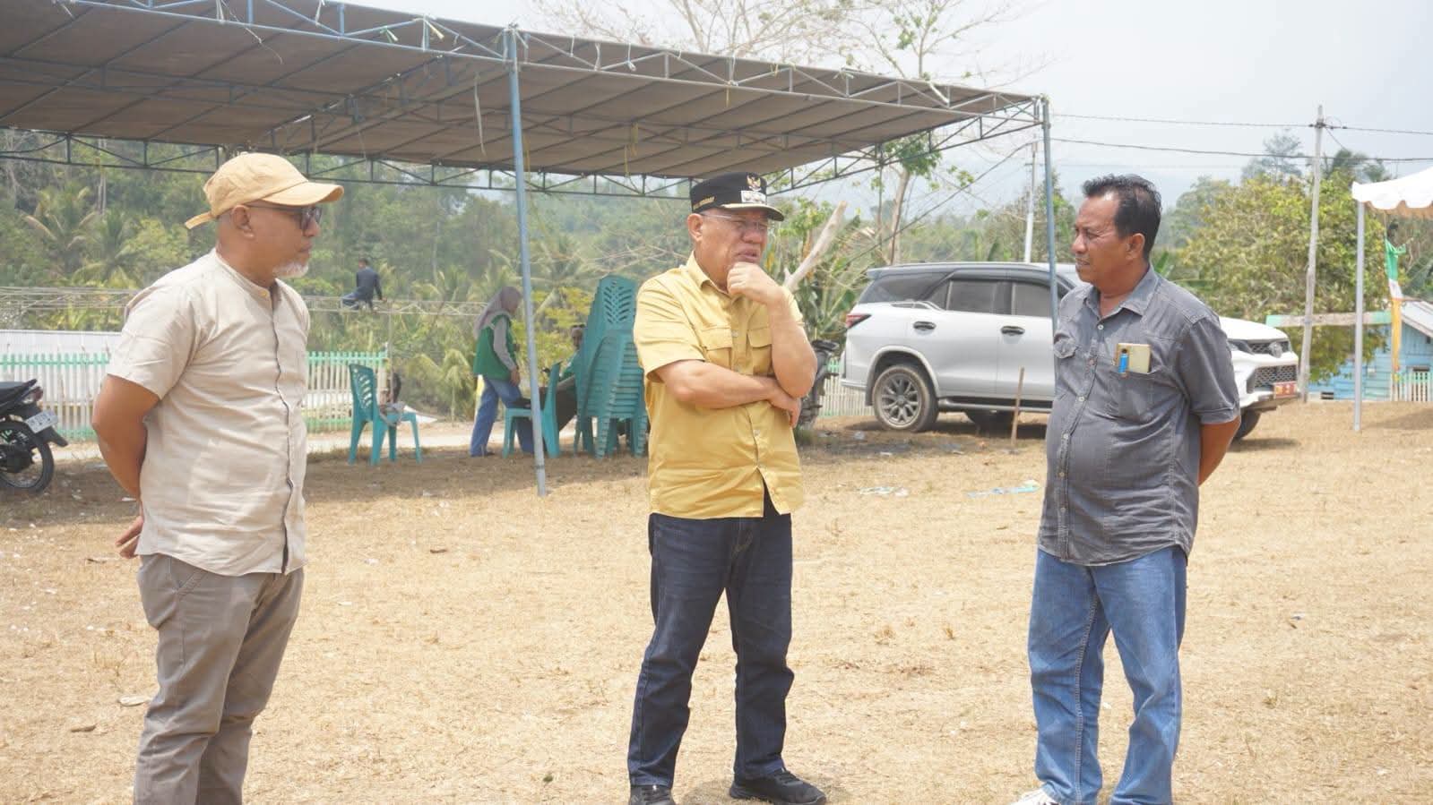 Rusli Moidady Tinjau Lokasi Persiapan MTQ Tingkat Kabupaten di Totikum Selatan